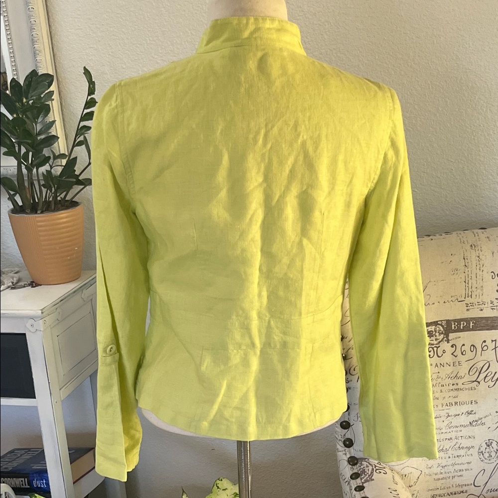 NWOT Lime Green Button-Up Jacket - Picture 5 of 10